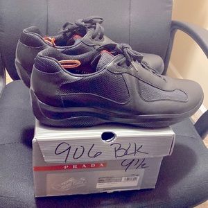 Mens Prada Sneakers all Black Size 9.5